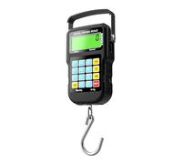 Báscula electrónica de pesca con pantalla LCD retroiluminada con cinta métrica de 1 m y gancho de 110 lb/50 kg para colgar