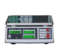 Báscula electrónica Digital de Alta precisión de Acero Inoxidable con Pantalla LCD, para calcular Precios, pesaje Industrial, Plataforma Comercial para Tiendas de Frutas (20 kg/0,1 g)