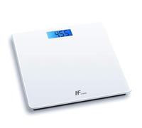 Báscula electrónica digital para baño de control de peso con retroiluminación, peso máximo de 180 kg, color blanco