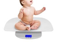 Báscula Electrónica Digital Para Peso De Bebé De 21,7x13x 2,8 Pulgadas, Báscula Para Mascotas Con Ranura En Forma De U, 150KG/330LB, Báscula Para Mascotas Recién Nacidas, Pantalla LCD(Blanco)