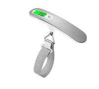 Báscula electrónica for equipaje, báscula for maletas, báscula electrónica portátil de 50 kg for maletas, bolsas de viaje, báscula electrónica colgante con pantalla LCD digital, medición precisa(Gray)