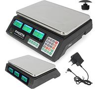 Báscula electrónica industrial con pantalla digital, 40 kg, de acero, plataforma de 33 x 23 cm, comercial