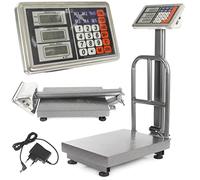 Báscula electrónica industrial con pantalla digital, plataforma comercial plegable de acero (150 kg)