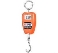 Báscula electrónica portátil de grúa de 200 kg con pantalla LCD de graduación de 0,05 kg para conversión de unidades de kg lb N, escala colgante digital con gancho de acero (naranja)