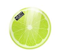 Báscula Electrónica Verde Chip de Alta Precisión y Pantalla LED Grande | Cristal Templado, Diseño Creativo Tipo Limón, Capacidad 0,2kg a 180kg, Graduación de 50g