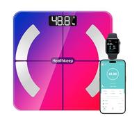 Báscula Grasa Corporal Báscula de Baño Wireless Báscula Baño Digital Analizar Más de 13 Funciones, Monitores de Composición Corporal Máximo 180kg para Andriod y ios (Gray)