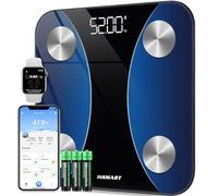 Báscula Grasa Corporal Bluetooth, INSMART Báscula Baño Digital con APP Inteligente, 13 Monitores de Composición Corporal, para Andriod y iOS, 180kg Negro
