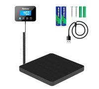 Bascula Industrial - 200 kg/10 g - Bascula Comercial de Alta precisión con Función de Retención/Tara - Perfecta para Paquetes, Equipaje, Uso Profesional - Batería y cable incluidos - Alfombra Negra
