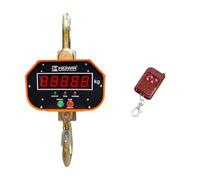 Báscula Industrial, Báscula de Gancho 10t, Mando a Distancia incluido, Profesional, Pantalla de Cinco Dígitos, Precisión de Medición +/- 5000 g, HDWR wagPRO-H10T