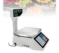Bascula Industrial Báscula digital de precios, báscula electrónica de impresión de etiquetas, caja registradora con código de barras y pesaje electrónico, báscula comercial para alimentos en