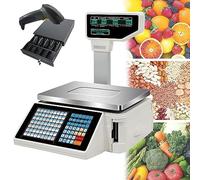 Bascula Industrial Báscula digital de precios con impresión electrónica de etiquetas e impresora térmica, comercial para tiendas de alimentación, supermercados, básculas para paquetes de pro