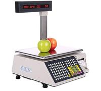 Bascula Industrial Báscula digital de precios, impresora electrónica de etiquetas comerciales, código de barras, caja registradora para supermercados y tiendas de conveniencia, pantalla LCD