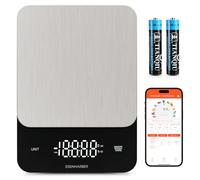 Báscula inteligente de alimentos con calculadora nutricional, capacidad de 10 kg, báscula de cocina inteligente para pérdida de peso, dieta, ceto, macro, calorías, cocina, preparación de comidas, 22