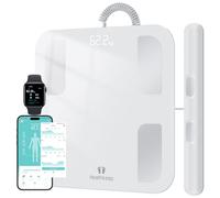 Báscula Inteligente de Baño con 8 Electrodos, Báscula de Precisión Bioimpedancia, Básculas Digitales Baño, 18 Mediciones Esenciales, para Andriod y iOS
