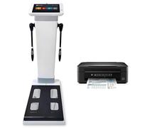 Báscula Inteligente para Peso Corporal, báscula de Grasa Corporal, analizador de IMC, Monitor de composición Corporal táctil HD de 10.1 Pulgadas, analizador de Salud con Impresora