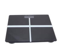 Báscula LCD Digital Negro Pantalla de Baño de Vidrio | Alta Precisión de 1g, Activación al Pisar, Cuatro Sensores, Medición en Kilogramos
