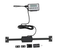 Báscula lineal de lectura digital, pantalla LCD digital industrial para tornos y fresadoras, escala lineal imperial métrica con resolución de 0,01 mm, fuerte bac magnético (0-200 mm)