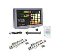 Báscula lineal digital precisa Kit de lectura digital DRO de 2 ejes y 2 piezas de regla delgada KA300 KA500, codificador óptico de e lineal de alta precisión for torno para fresadoras Tornos,Accesorio