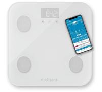 Báscula Medisana BS 600 Connect análisis corporal WiFi Bluetooth 180 kg blanca