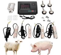 Báscula para Ganado 5000kg, Células de Carga C3 de Alta Precisión, Pantalla LED, Impermeable y Batería Recargable para Pesaje de Caballos, Cerdos