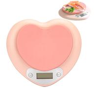 Báscula para hornear, báscula para cocinar, LCD, comida en forma de corazón, pesa desde 0, 05 oz hasta 11 lb, funciona con batería/recargable para alimentos, hornear, cocinar
