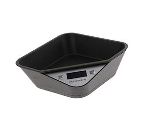 Báscula para Mascotas Pequeñas Electrónica con Bowl Incorporado Y Bandeja Fácil de Limpiar Rango Cinco Mil Gramos Apta para Pesar Aves Pájaros H, Negro
