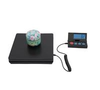 Báscula para paquetes, báscula de postal, hasta 50 kg, D = 2 g, báscula de cartas con pantalla LCD externa plegable, cable de alimentación o pilas (incluidas)