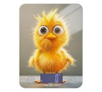 Báscula portátil de dibujos animados divertida para mascotas de pollo, para viaje, 11 libras/0 18 onzas, 5 kg/5 g (Escenario) mini báscula con 4 unidades para asar asar peso digital para comida