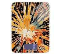 Báscula portátil multicolor Explosion Sparks de viaje de 11 libras/2 onzas, escala de 5 kg/5 g en gramos y onzas con 4 unidades para hornear espresso (pilas no incluidas)