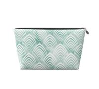 Básculas Aqua Mint Blanco Geometría Mármol, Bolsa de artículos de tocador Bolsa de Maquillaje Bolsa de cosméticos Bolsa de artículos de tocador de Viaje portátil