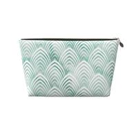 Básculas Aqua Mint Blanco Geometría Mármol, Bolsa de Maquillaje Bolsa de cosméticos Bolsa de artículos de tocador de Viaje portátil Bolsa de artículos de tocador