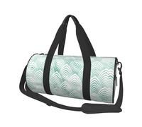 Básculas Aqua Mint Blanco Geometría Mármol, Bolsa de Viaje de Gran Capacidad, Bolso Redondo, Bolsa de Viaje Deportiva, Bolsa de Mano, Bolsa de Fitness