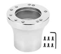 Base adaptadora de buje para volante con 5/6 orificios, compatible con Club Car DS 1984 y modelos posteriores de carritos de ; conector de volante de aluminio con recubrimiento (A (cromo brillante))