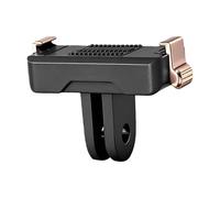 Base adaptadora de liberación rápida para cámaras, clip seguro, fijación segura y mínima vibración durante ángulos ajustables