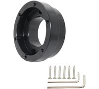 Base adaptadora de volante de carreras de 70 mm, soporte de aluminio para volante Logitech G29/G920/G923, simulador ligero con tornillos y llaves, negro (negro)