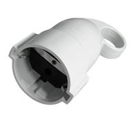 Base aérea 16A Blanca con sujeción a Dedo, Ideal para instalaciones eléctricas seguras y prácticas.