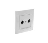 Base Antena TV empotrable, fácil instalación, diseño discreto y ajuste orientable, ideal para mejorar la recepción y optimizar espacio.