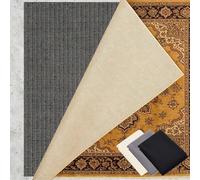 Base Antideslizante Alfombra 125 x 140 cm Multiusos de PVC, Lavable, Cortable, Reutilizable y sin Olores, Red Antideslizante para Alfombras Adecuado para Parqué O Baldosas, Negro