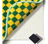 Base Antideslizante Alfombra 180 x 200 cm Multiusos de PVC, Lavable, Cortable, Reutilizable y sin Olores, Alfombra Antideslizante Suelo Adecuado para Parqué O Baldosas, Blanco