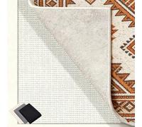 Base Antideslizante Alfombra 205 x 290 cm Multiusos de PVC, Lavable, Cortable, Reutilizable y sin Olores, Estera de Agarre de Alfombra Adecuado para Parqué O Baldosas, Blanco