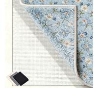 Base Antideslizante Alfombra 205 x 290 cm Multiusos de PVC, Lavable, Cortable, Reutilizable y sin Olores, Antideslizante Alfombra Base Adecuado para Parqué O Baldosas, Blanco