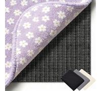 Base Antideslizante Alfombra 40 x 113 cm Multiusos de PVC, Lavable, Cortable, Reutilizable y sin Olores, Malla Antideslizante Alfombra Adecuado para Parqué O Baldosas, Negro