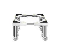 Base antivibración para lavadora, soporte ajustable para lavadora, secadora, nevera, congelador, capacidad de carga de 500 kg, altura extensible de 45-65 cm, 4 pies