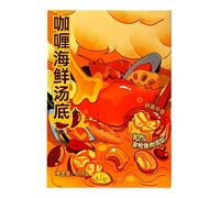 Base auténtica para sopa caliente, 4 sopas a elegir: sopa agria, sopa de marisco al curry, sopa de setas, Tom Yum Goong, caldo instantáneo totalmente natural.(Curry Seafood Soup)