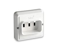 Base bipolar 25A retráctil, ideal para cocinas, ofrece seguridad y comodidad en la conexión eléctrica. Perfecta para uso doméstico.