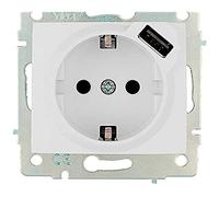 Base fija de empotrar sin marco de 2P+T 16A 250V y USB 2.1A 5V Solera ERP60USB