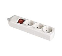 Base bipolar de 3 tomas con T/TL 10/16A 250V en color blanco, incluye un interruptor luminoso para mayor comodidad y visibilidad. Ideal para tu hogar u oficina. Modelo 8003IL.