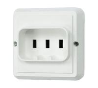 Base bipolar retráctil 25A para cocina, ideal para instalaciones eléctricas seguras y eficientes.
