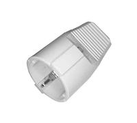 Base bipolar TTL blanca 16A 250V con solera, ideal para conexiones eléctricas seguras y eficientes en instalaciones domésticas e industriales.