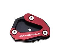 Base Caballete Soporte Lateral De Aluminio CNC Para Motocicleta Placa De Soporte Extensión De Soporte Ampliadora 899 1199 Para 1299 V2 Panigale(rojo)